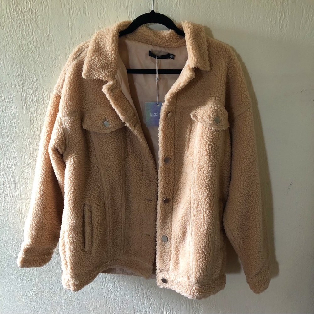 Missguided Shearling Teddy Jacket